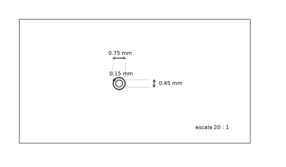 Microtubo inox de 0.75 mm x 0.15 mm Qualidade 304 DURO