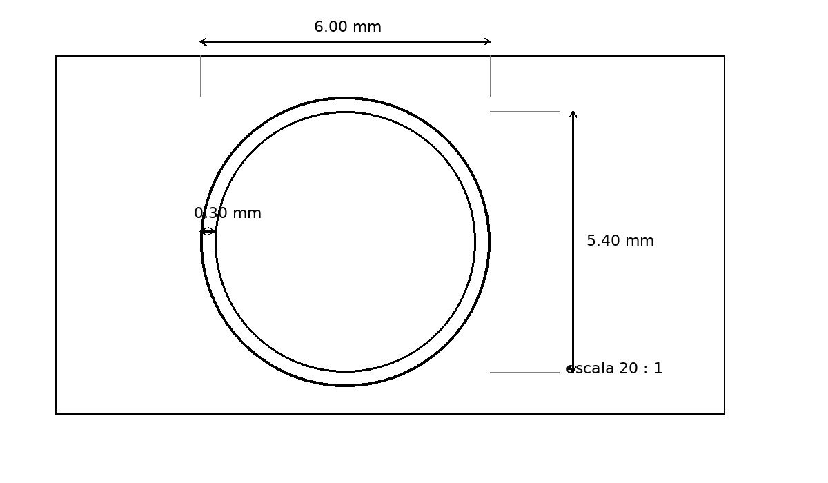 Tubo inox de 6.0 mm x 0.30 mm Qualidade 304 Duro