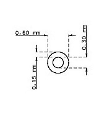 Microtubo inox de 0.6 mm x 0.15 mm Qualidade 304 DURO