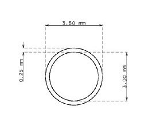 Tubo capilar inox de 3.5 mm x 0.25 mm Qualidade 304 Duro