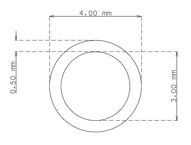 Tubo inox em rolo de 4.0mm x 0.50mm Qualidade 304 Recozido